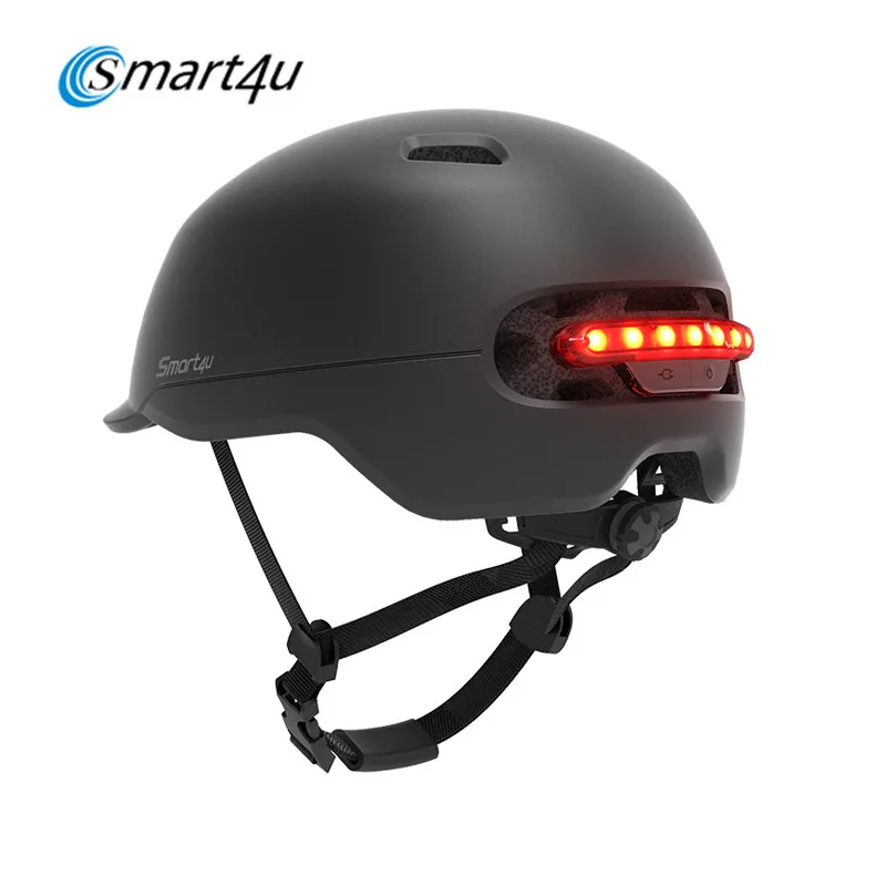 

Xiaomi Smart4u IPX4 Waterproof Bicycle Smart Flash Half Helmets Matte Long Use Back Light Mountain Road Scooter Safety Helmet
