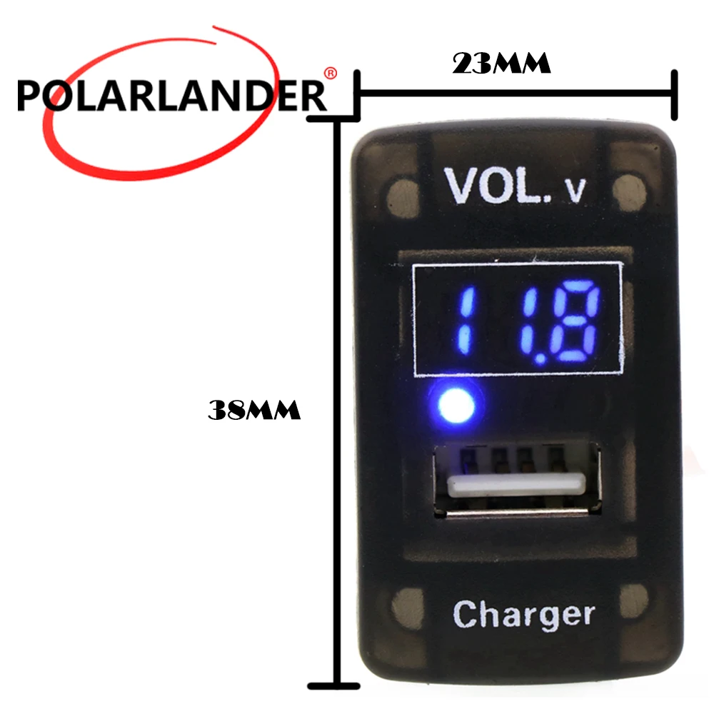 

LED light USB Interface Socket Car Charger 5V 2.1A USB Interface Socket Phone Charger for Isuzu Socket Dashboard