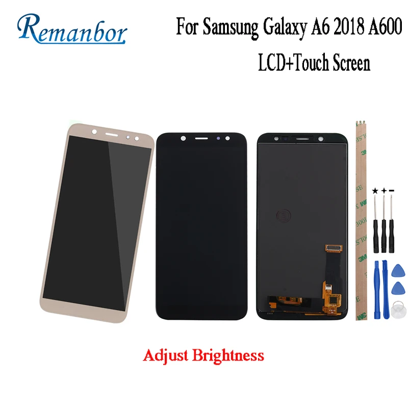 

Remanbor For Samsung Galaxy A6 2018 LCD A600 A600F A600FN Display and Touch Screen 5.6" Assembly Repair Parts +Tools +Adhesive