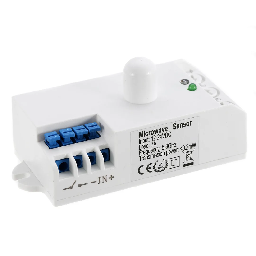 DC 12 V 24 5 8 GHz микроволновый радар датчик движения тела индукционный переключатель