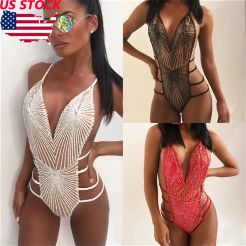 جديد 2019 النساء Sequnis Strappy و عارية الذراعين ارتداءها أكمام الصيف شاطئ الساخن داخلية البحرية عبر ضئيلة كامي ارتداءها