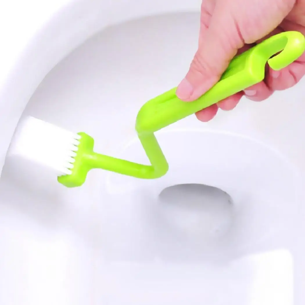 

Plastic Handle Bending Toilet Bowl Side Bathroom, Home, Hotel, etc Angle Brush Scrub Bathroom Accessories