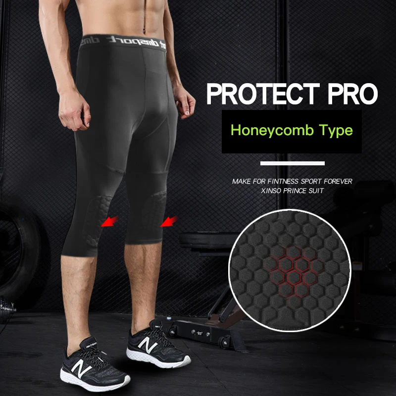 Баскетбольные наколенники Honeybomb мужские укороченные брюки беговые трико