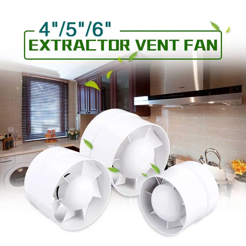 4/5/6 Inch Ducting Hydroponic Exhaust Ventilation Vent Circulation Fan