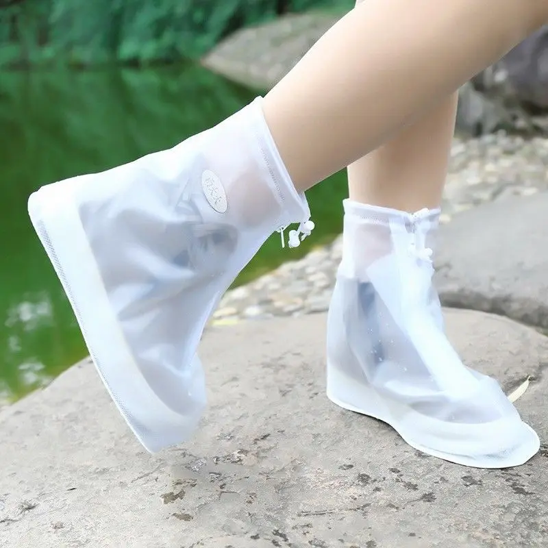 

Reusable Waterproof Anti-slip Drawstring Zip Rain Boot Shoe Covers Overshoes Hot