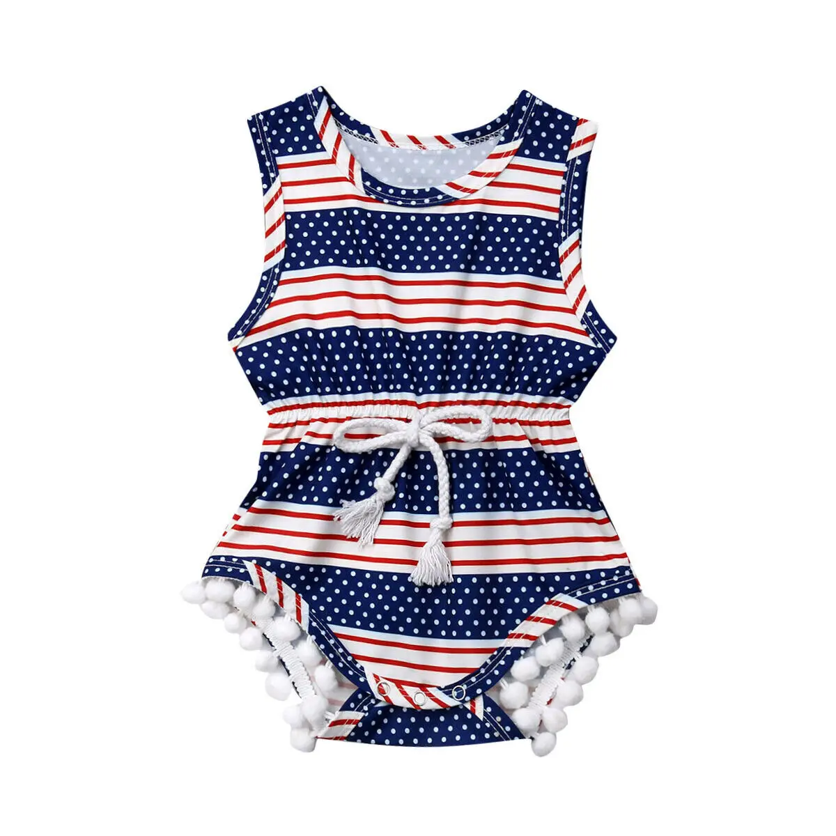

Infant Baby Girl 4th of July Outfits Romper Jumpsuit Clothes Sunsuit Summer Style Infant Baby Girls 2pcs