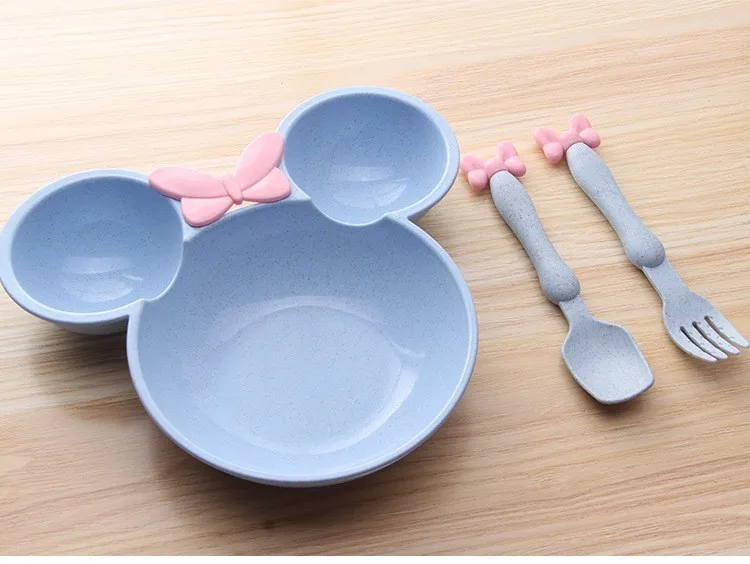 3Pcs/Set Eco-friendly Healthy Bowl Baby Tableware Cartoon Feeding Dishes Fruit Plates Dinner Spoon Fork Kids Travel Dinnerware 3Pcs/Set Eco-friendly Healthy Bowl Baby Tableware Cartoon Feeding Dishes Fruit Plates Dinner Spoon Fork Kids Travel Dinnerware