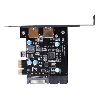 

Super Speed Usb 3.0 Pci-E 2 Port Pci Express Expansion Card 19-Pin Power Connector For Desktops Pc