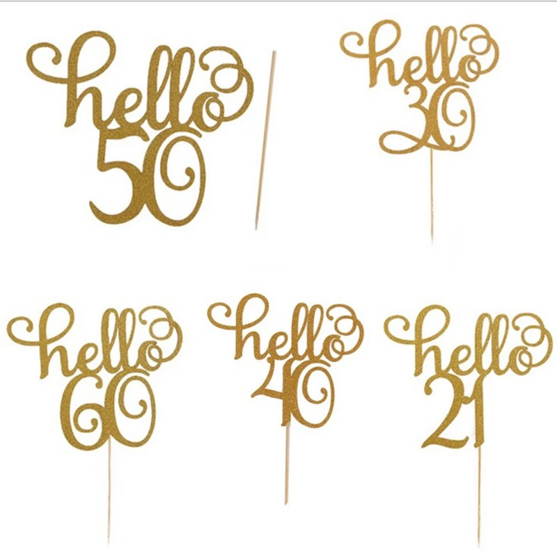 

Cute Panda Cake Cupcake Topper Happy Birthday Baby Shower Party Decoration Flags 30/40/50/60 kids Party Cake Decor Supplies