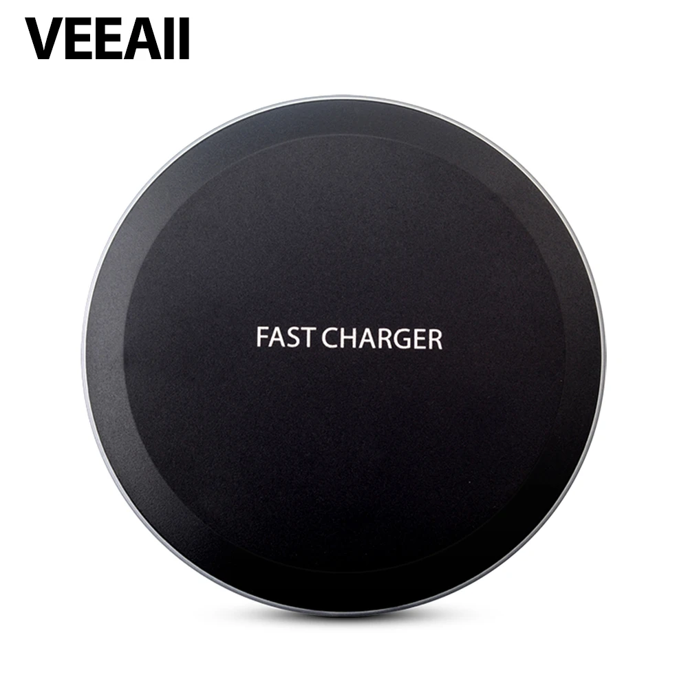 VEEAII Qi стандартное 10 Вт Быстрое беспроводное зарядное устройство для iPhone X 8 USB