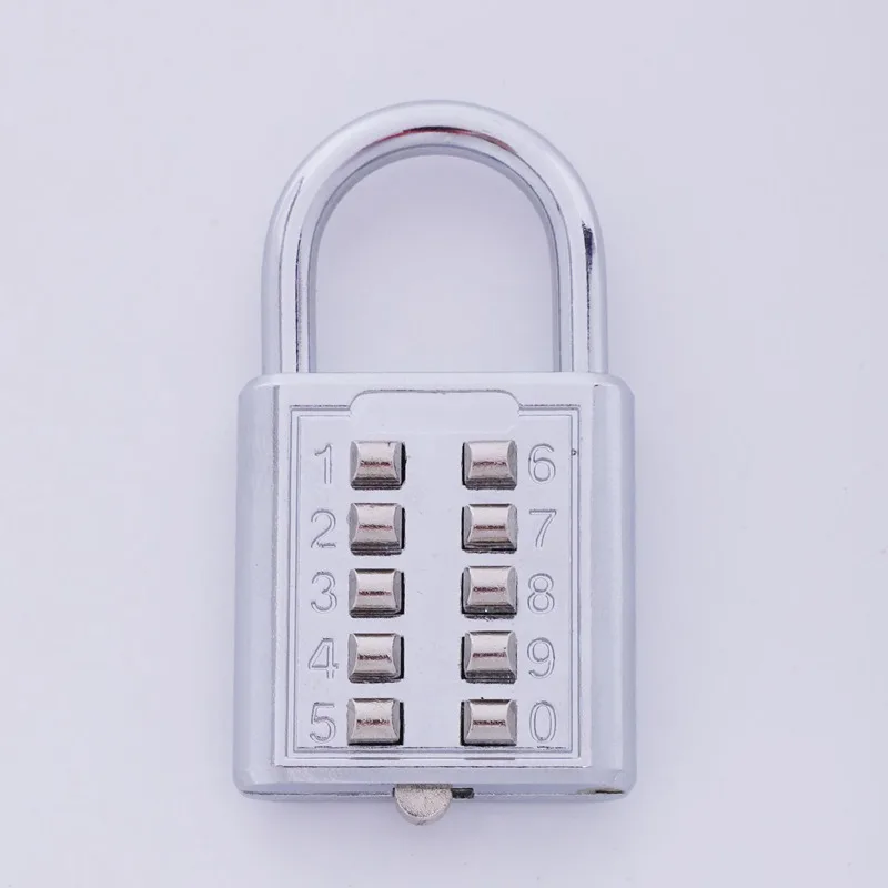 

anti-theft Button Combination Padlock Digit Push Password Lock Zinc Alloy Security Lock Suitcase Luggage Coded Lock Cupboard C