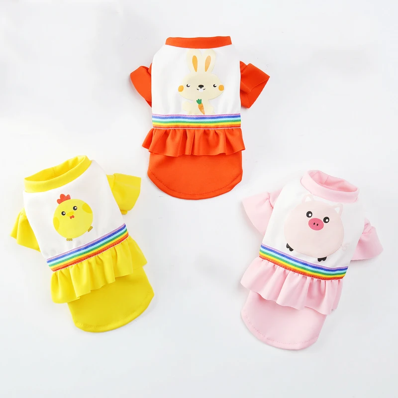 

Cute Pet Skirt Dress Dog Clothes For Dogs Dresses Summer Dog Skirt Pet Clothing For Dogs Costume Chihuahua Tshirt