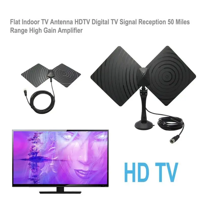 VODOOL домашнее видео оборудование Indoor HD сигнал цифровой усилитель ТВ антенна HD ТВ 50 миль в диапазоне антенна УКВ, СКВ ТВ приемник сигнала
