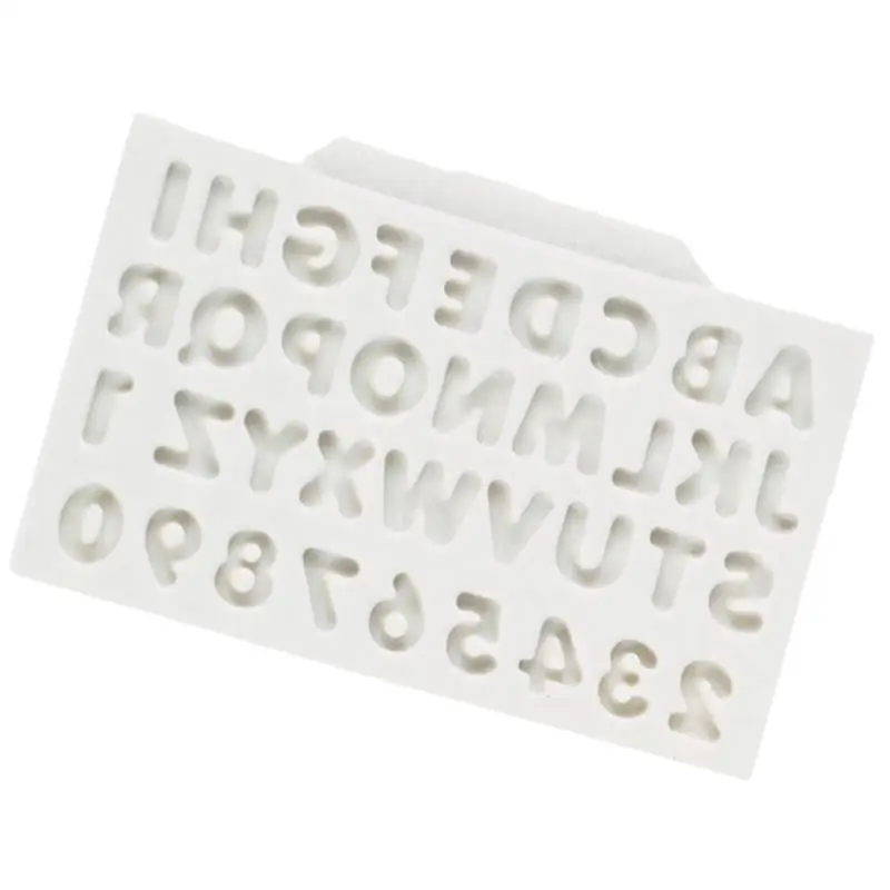 

3D Diy Tool Silicone Letter Alphabet Cake Mold Fondant Mould Decor