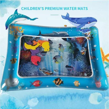 

2019 Ins Infant Inflatable water Play Mat Creative 3D Fish Underwater World Cute Playmat Toddler Fun Activity Pad for Summer