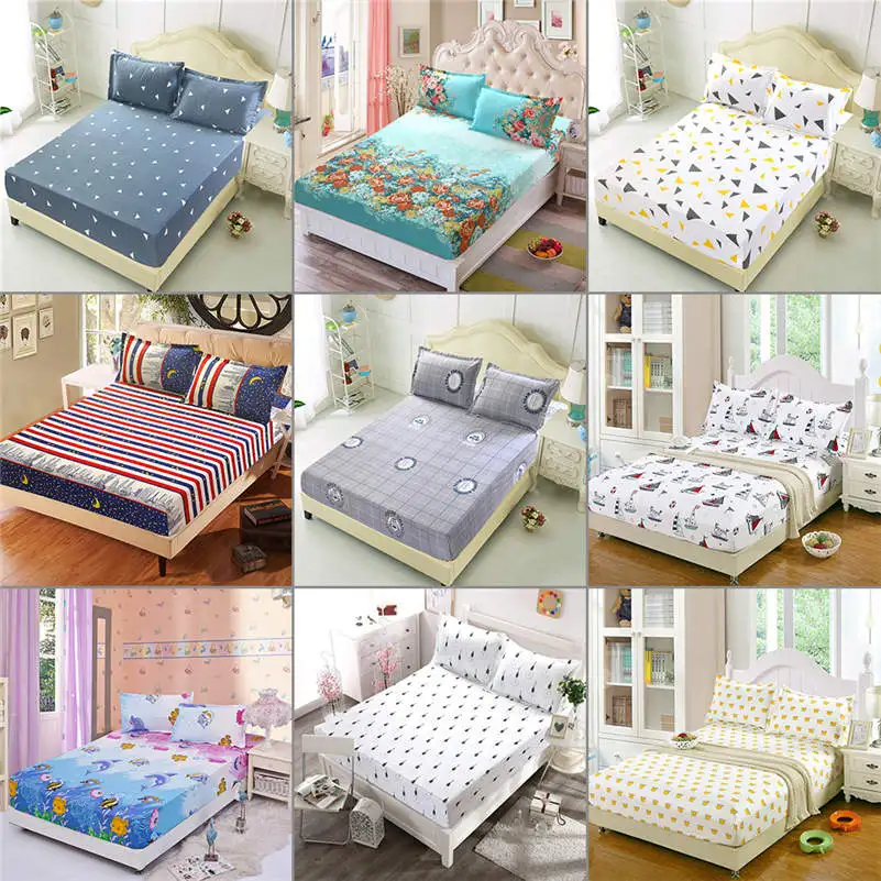 

Hot Selling Colorful Pattern Comfortable Cotton Fitted Sheet Bed Cover Coverlet