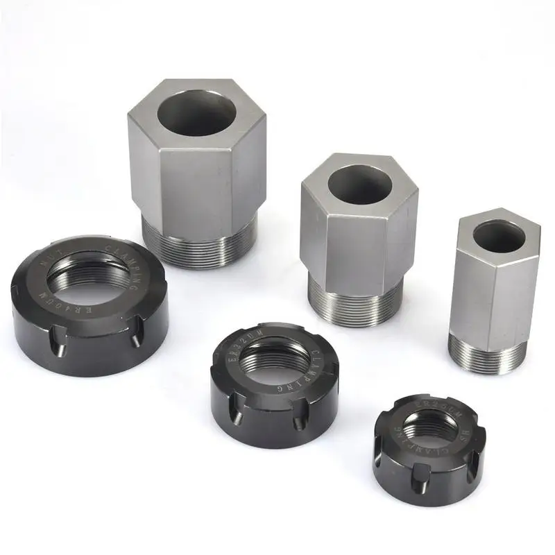 

Wholesale Hard Steel Hex ER25/ER32/ER40 Collet Chuck Block CNC Lathe Tool Holder Home Practical Tools