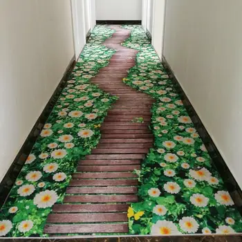 

3D creative door mat plant carpet printing Hallway Carpets Bedroom Living Room Tea Table Rugs Kitchen Bathroom Antiskid Mats10