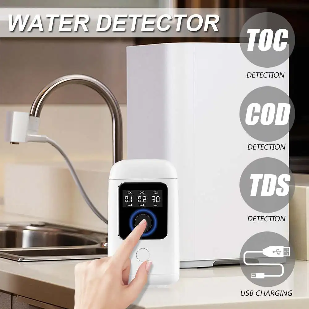 

2019 New 3-in-1 TDS TOC COD Water Quality Detector Electric Meter Tester USB Charging DC5V 1A With Calibration Function
