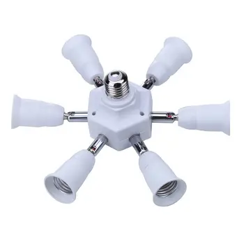 

1 Socket into 7 Standard E27 Base Light Lamp Bulb Splitter Adapters Holder Socket for Home Studio daylight bulbs