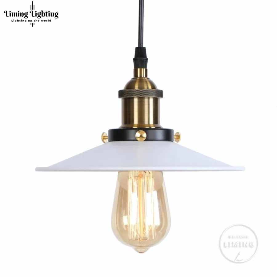 

Vintage Industrial Pendant Light Retro Ceiling Lamp Nordic Iron Lampshade Loft Edison Lamp for Dining Room Lamp Restaurant Bar