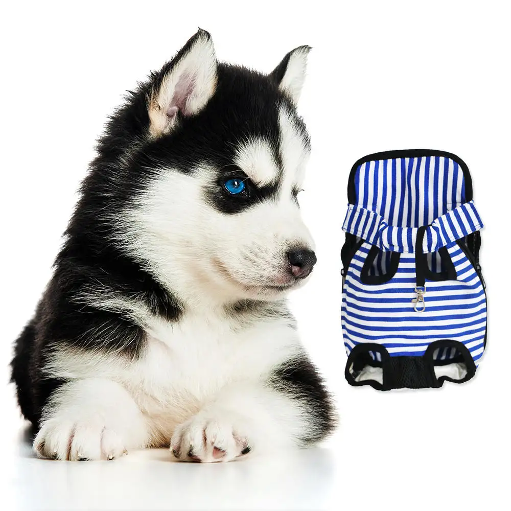 High Quality Fashion Striped Pet Backpack Solid Color Dog Backpack Pet