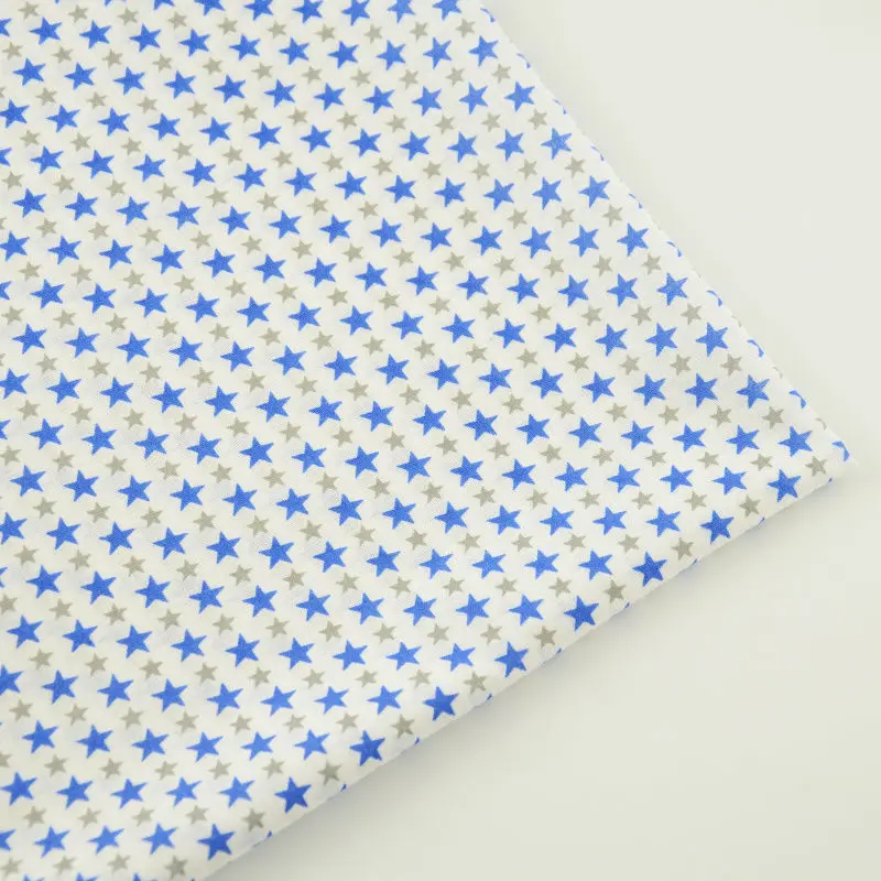 Хлопковая ткань, домашняя Ткань для шитья, бежевая, с принтом, синяя и серая, Звездные дизайны, Тряпичные куклы Tecido Tela, простые изделия, пэчворк