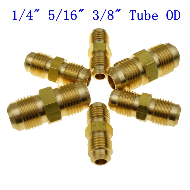 3 шт. 1/4 &quot5/16&quot 3/8 &quotтрубный блок из латуни SAE фитинг для соединения ниппеля с