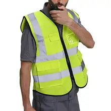 Наружная Ночная езда бег Hi-Vis безопасность жилет Светоотражающая куртка безопасность жилет для наружной Ночной деятельности большой размер