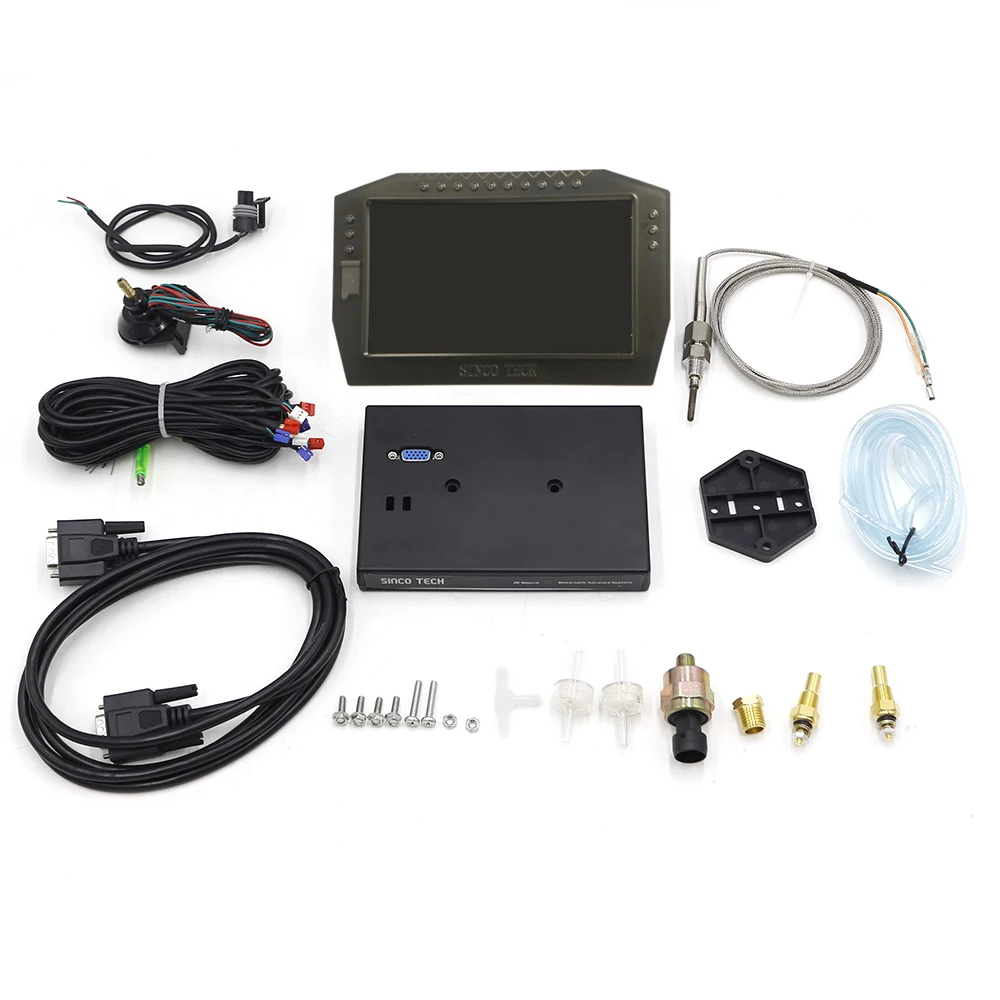 

DO909 Waterproof Dash Race Display Full Sensor Kit Colorful Touch Screen Bar/PSI KMH/MPH Dash R acing Universal Dashboard