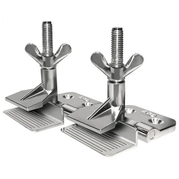 

SHGO HOT-2pcs Silver Screen Printing Clamps Hinge Clamp Butterfly Hinge Clamp For DIY Fixing Screens Tool