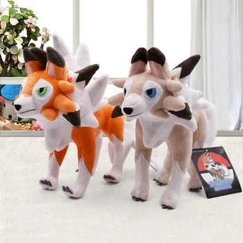 

23*27cm 2Style Lycanroc Peluche Dolls Soft Cartoon Plush Toy PP Cotton Stuffed Dolls Gift For Children Christmas Gift