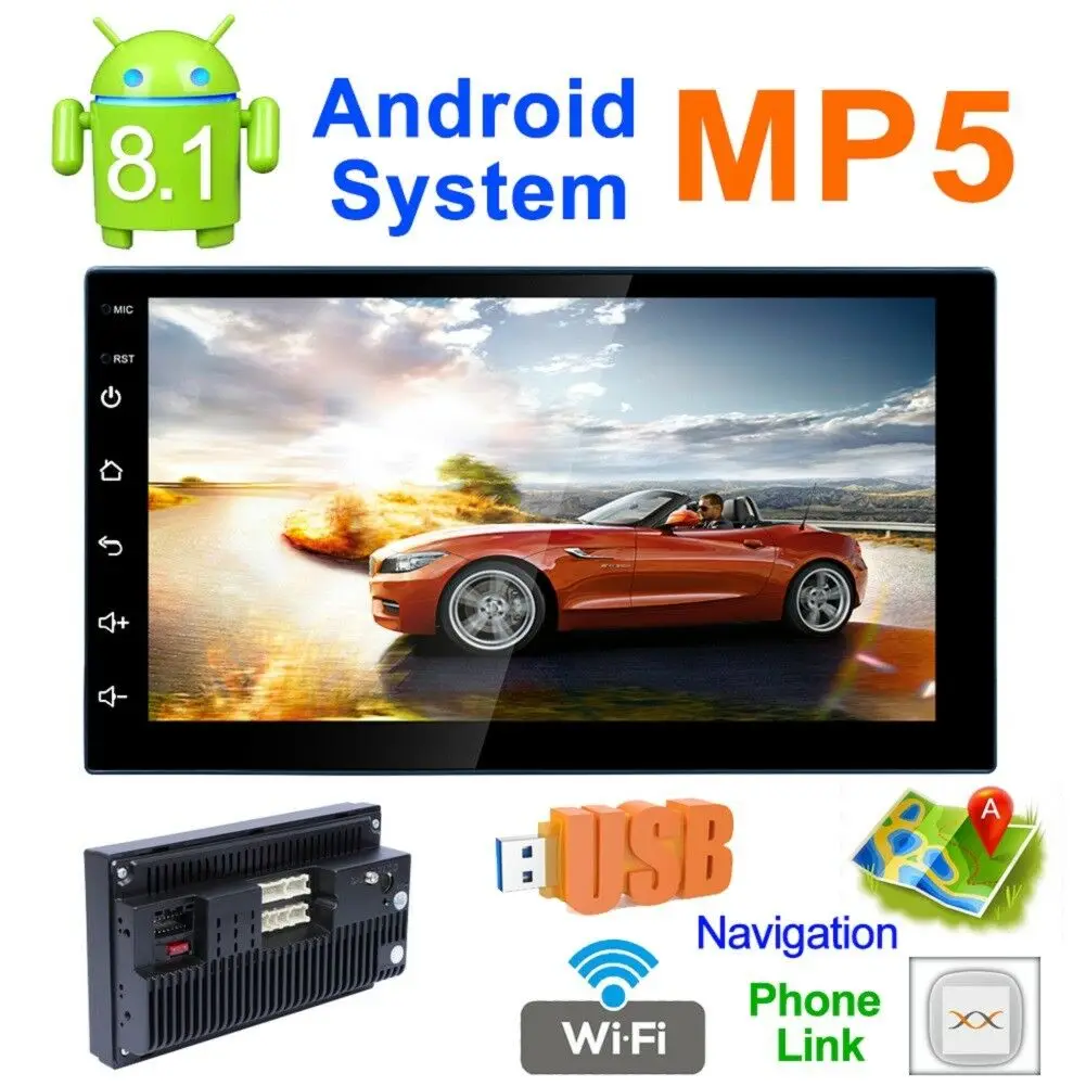 7-дюймовый автомобилей Радио Стерео Bluetooth MP5/gps/ТВ/TF/AUX IN/EQ/AV в/DVR/WI-FI/Android | Автомобили