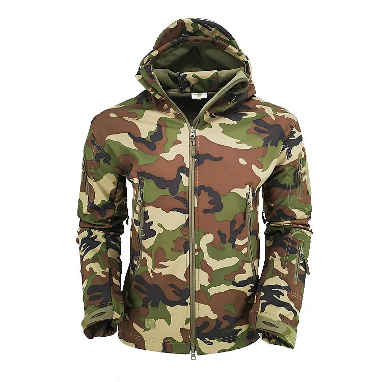 

Camouflage Autumn and winter outdoors Outdoor Jackets Cashmere Soft shell male Warm Charge Clothing Assault jacket Shark skin