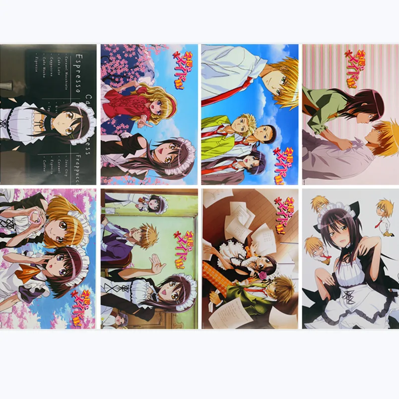 

8 pcs/lot Anime Kaichou wa Maid sama Embossed posters Toy Ayuzawa Misaki Poster sticker for gifts Size 42x29CM