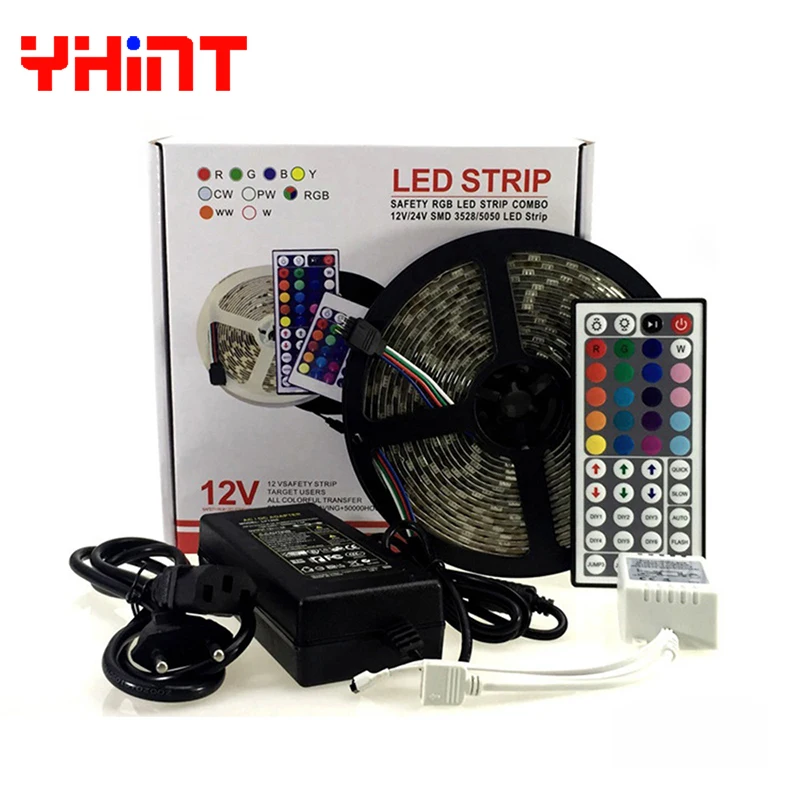 1 комплект 5 м DC12V 5A SMD5050 IP65/IP20 Водонепроницаемый красный синий зеленый желтый