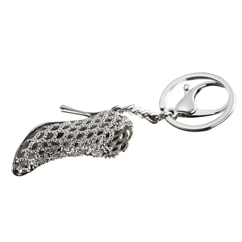 

Innovative Gift Stylish Women Crystal High-heeled Shoes Shape Metal Key Chains Car Waist Hanging Key Chains Pendant Trinket