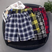 Новые летние штаны в клетку для мужчин Мода ретро Прямые повседневные шорты человек уличная тенденция диких хип хоп свободные шорты s одежда