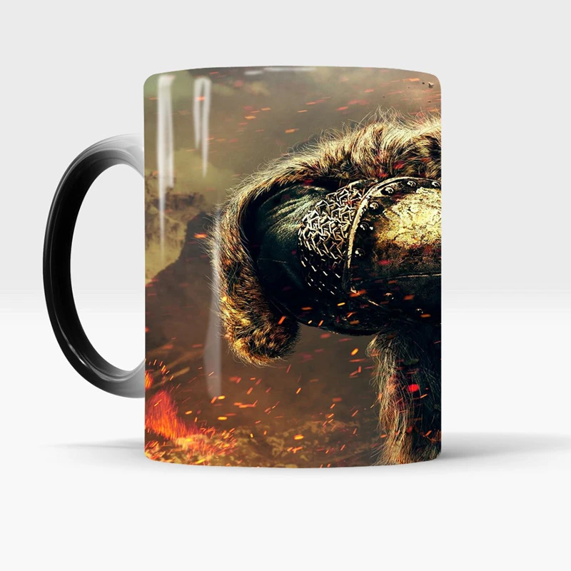Dark Souls изменение цвета кружка печать Аниме кофейная чашка человек утренние чайные чашки с подарком