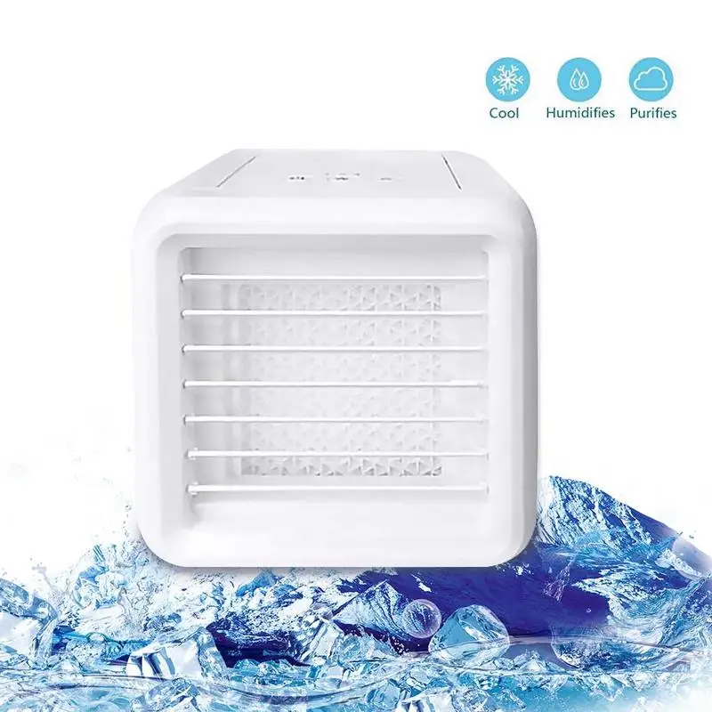 3-in-1 Mini Air Conditioner Fan Humidifying Cooling Air Purification Desktop Air Circulator Cooler Quiet For Office Home Summer