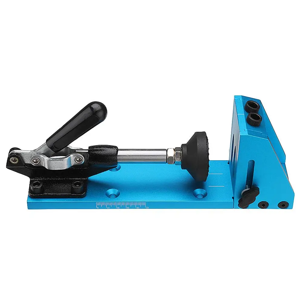 

Woodworking Drilling Locator Guide for Pocket Hole jig System 9.5mm Hole Guide Toggle Clamp Dust Removal Port Positioner Tool