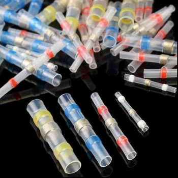 

60Pcs Waterproof Solder Seal Heat Shrink Butt Connectors Soldering Sleeve Insulated Electrical Wire Cable Terminals Kit