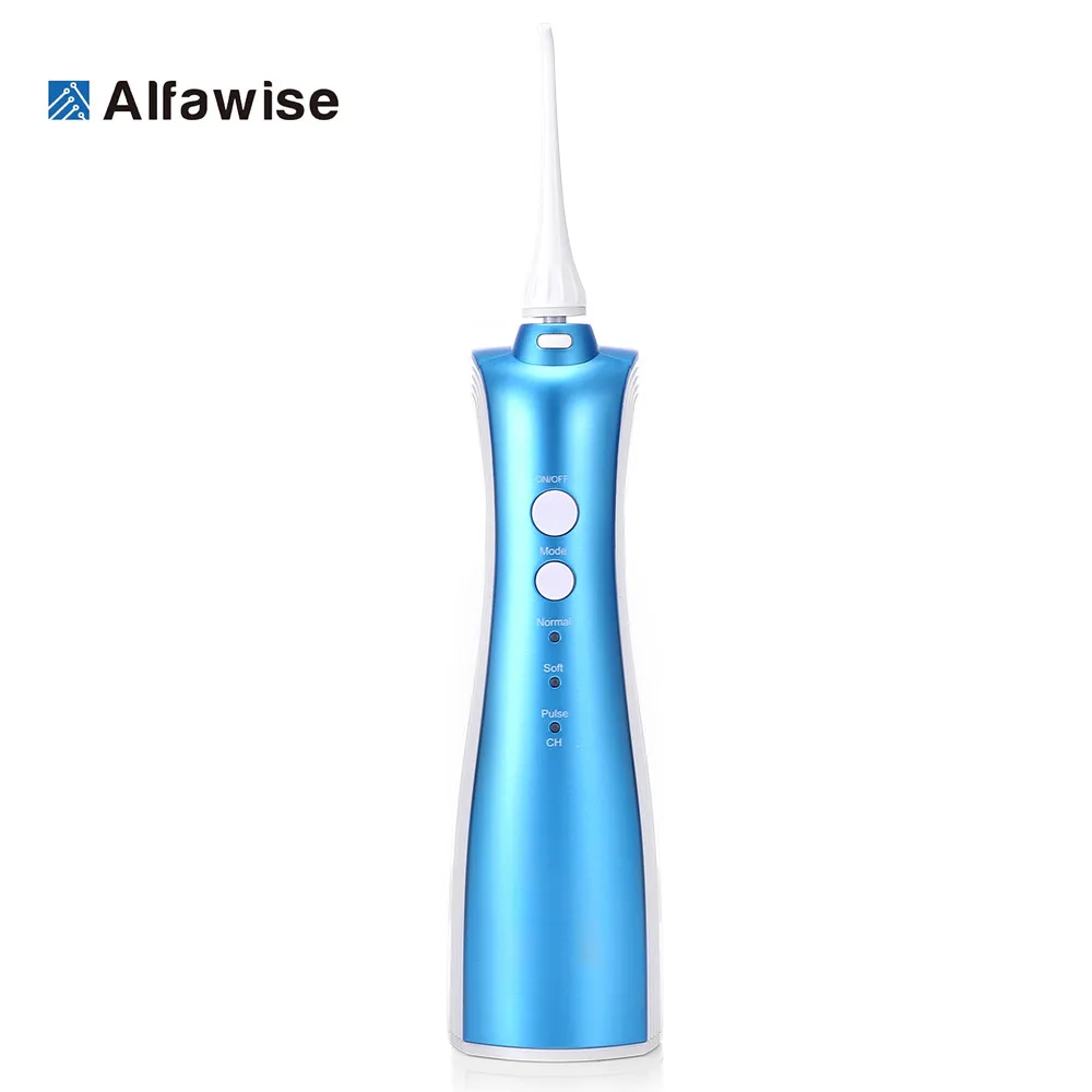 

New Alfawise IPX7 Waterproof Water Flosser Oral Irrigator Rechargeable 3 Modes 2 Minutes Timer Dental Water Jet Cleaner RST5015