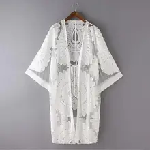 Pareo Beach white lace Cover Up Sexy Bikini Swimwear Women Lace Cardigan Bikini Cover Beach Cardigan Bathing Suit Cover Ups white sexy lace up floral bikini set beach swimwear