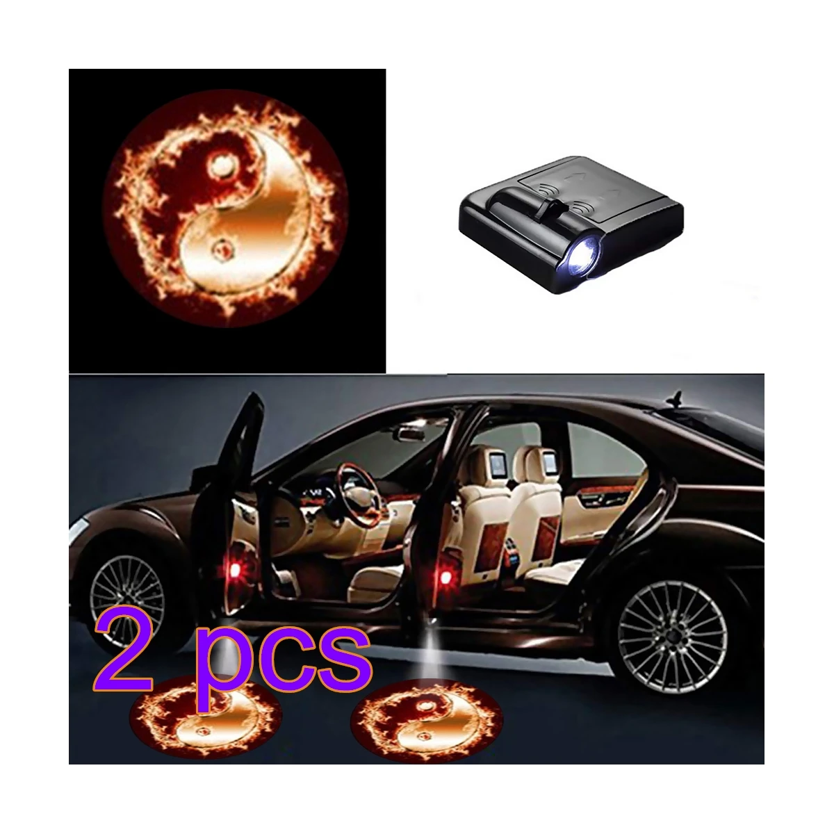 

LED Car Door Courtesy Laser Projector Logo Shadow Light Fit Emblem Lamps Kit For Volkswagen VW Passat B5 B5.5 Phaeton
