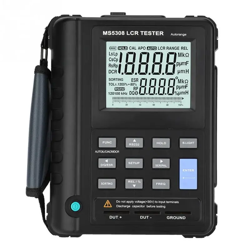 MS5308 портативный измеритель 100 кГц индуктивности Измеритель Емкости