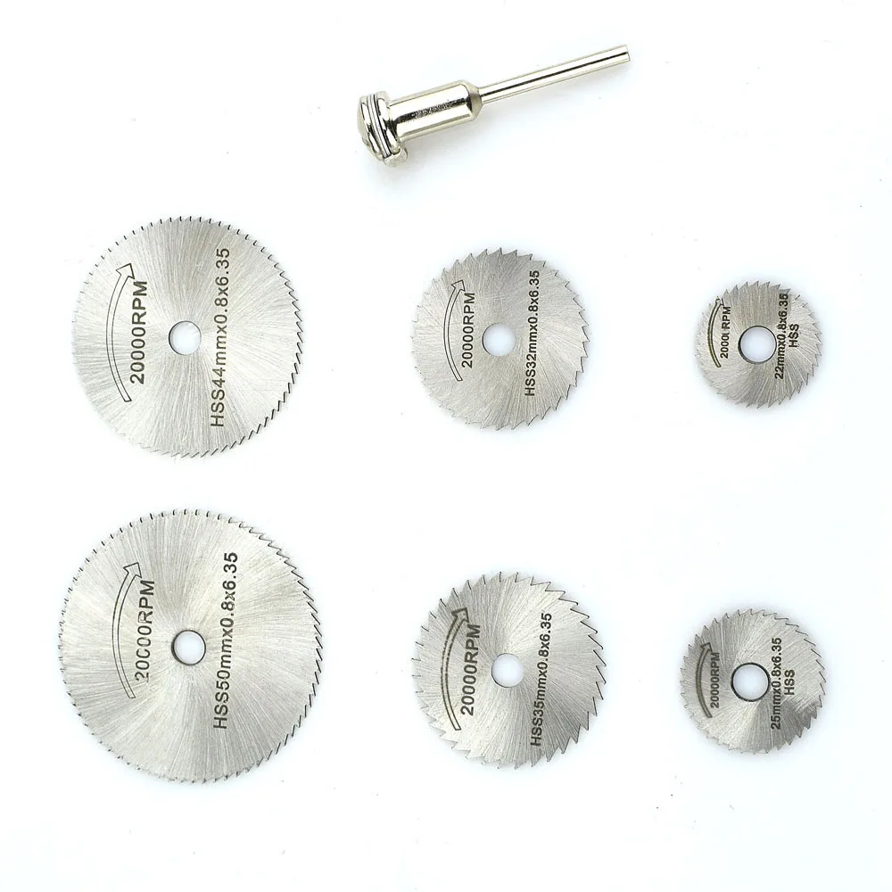 

HSS Woodworking Circular Set 0.8mm Mandrel Mini Cutting Disc For Wood Carving Mini Multifunction Engraving Machine Parts