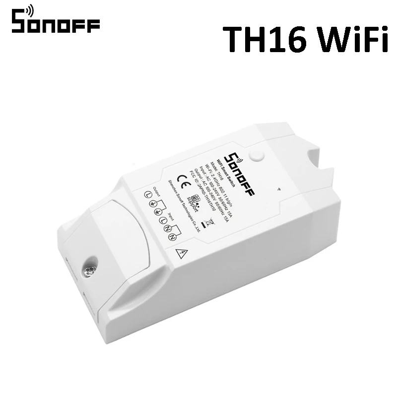 

Sonoff TH16 Smart Wifi Switch Temperature Humidity Monitoring Wifi Smart Switch Home Automation Kit Works With Alexa Google Home