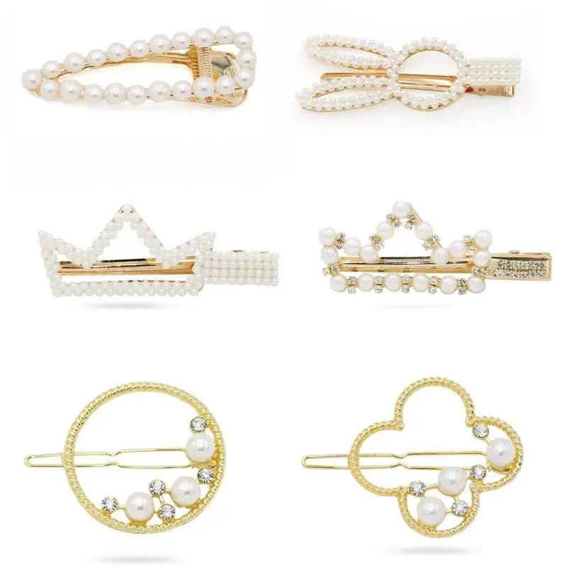 1 шт. Роскошная Корейская жемчужная заколка для женщин Элегантная заколки-пряжки для волос заколка для волос Свадебные аксессуары для волос подарок