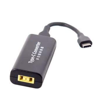 

10pcs/lot Rectangle Jack Lenovo Input 11.0*4.5mm to USB-C Type-C Power Plug Charge Cable 45w for Macbook Laptop Phone